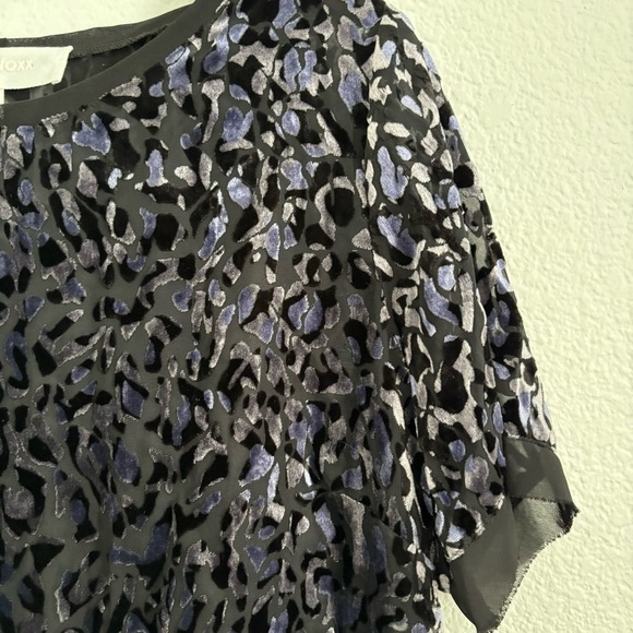 Superfoxx Women's Size Medium Black Velvet Animal Print Mini Dress - Picture 4 of 5